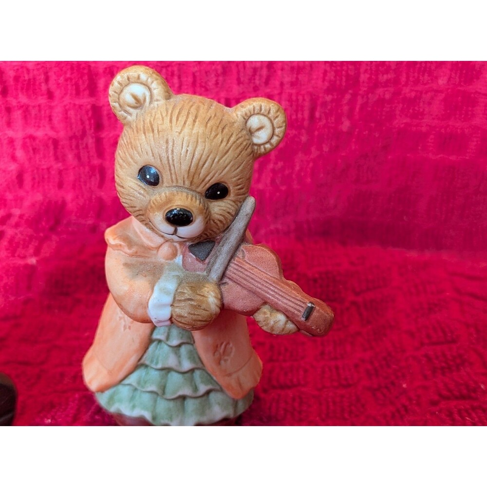HOMCO Home Interiors 1422 Porcelain Bear Band 6 Figurines Vintage
